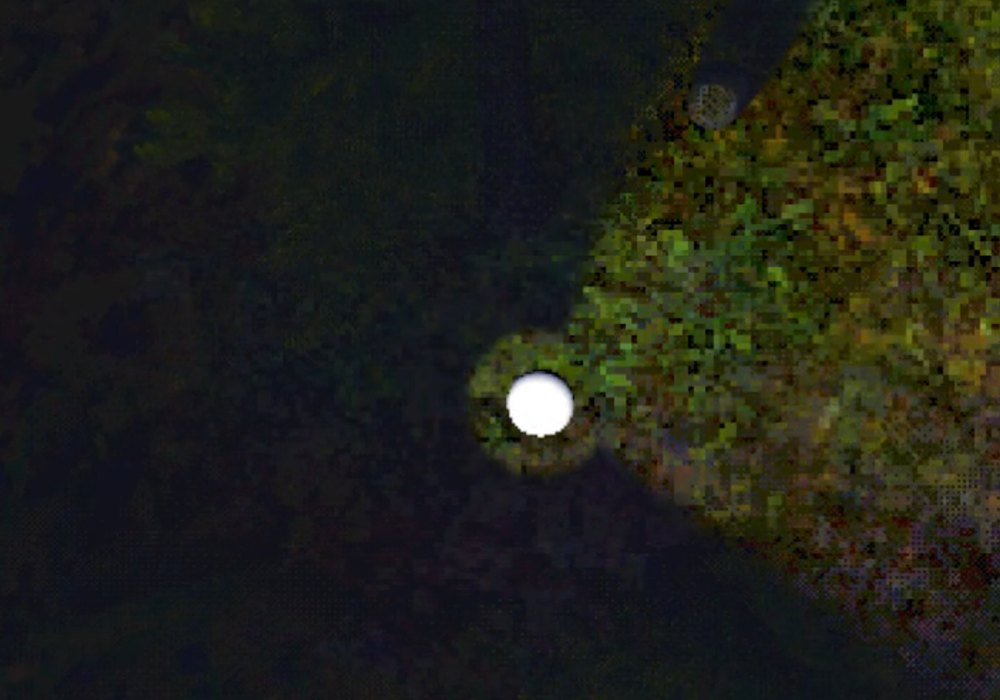 Sitlaly Quest gameplay: a lone light at the edge of a dark forest